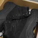 FREE SOLDIER Mens Snow Winter Boots for Men Warm Fleece Lining Winter Ski Shoes Waterproof Insulated Booties (12, Black)