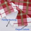 Walrus Heavy Duty Vinyl Tablecloth with Flannel Backing Waterproof Oil-Proof Plastic Table Cloth Stain-Resistant Wipeable Rectangle or Square Table Cover for Indoor and Outdoor (Lattice,60x84 Inch)
