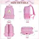 YOOLIFE Little Girl Backpacks Birthday Gifts for Girls Kids Kindergarten Backpack Personalized Kids Small Backpack for Little Girl, Initial Toddler Daycare Backpacks Cute Blue Letter B