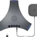 Conference Speaker and Microphone, Bluetooth/USB/Dongle Speakerphone w/ 3+1 Mics, 360° Enhanced Voice Pickup, Noise Reduce, Daisy Chain Compatibility for Large and All Conference Rooms
