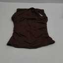 QINSEN Womens Square Neck Tank Tops Side Ruched Double Lined Slim Fit Summer Going Out Crop Top (Medium, Chestnut)