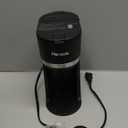 Mini Single Serve Coffee Maker for K Cup and Ground Coffee, Fast Brew One Cup Coffee Machine with Descaling Reminder and Water Window, 6 to 12 oz. Brew Sizes, Black (9.45 Inches)