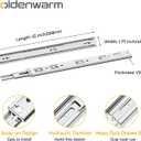 goldenwarm 10 Pair Metal Silver Drawer Slides 22 Inch, Side Mount Ball Bearing Full Extension Glides for Dresser, Tool Box, Trash Can, and Kitchen Cabinets, Heavy Duty 100 LB Capacity