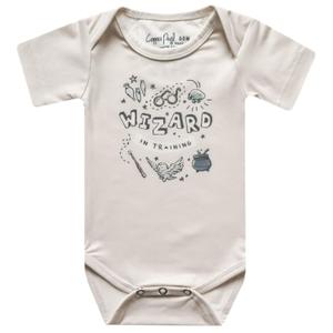 Copper Pearl Short Sleeve Bodysuit Baby: Ultra Soft Bodysuits for Newborns, Boys, Girls, and Infants - Stylish, Comfortable, Overlap Shoulders, Premium Knit Fabric - Wizardry, 3-6 Months