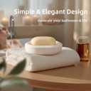 2-Pack Soap Dishes for Bathroom Bar Soap, Plastic Soap Dish with Sponge Drainage Layer, Bar Soap Dish Holder Keeps Soap Dry Easy Cleaning for Bathroom Sink & Shower