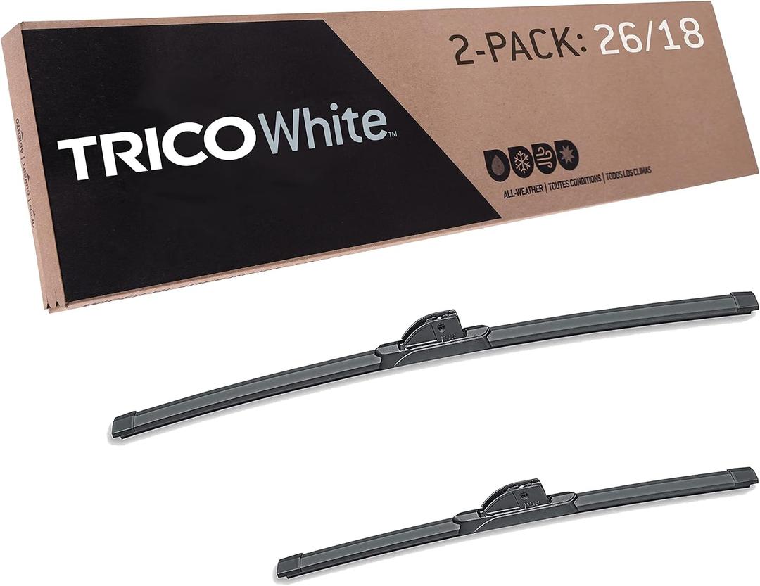 TRICO White 26" + 18" Extreme Weather Premium Winter Automotive Replacement Windshield Wiper Blades (Set of 2), Passenger and Driver Side All-Weather Beam Wiper Blades for Select Vehicle Models