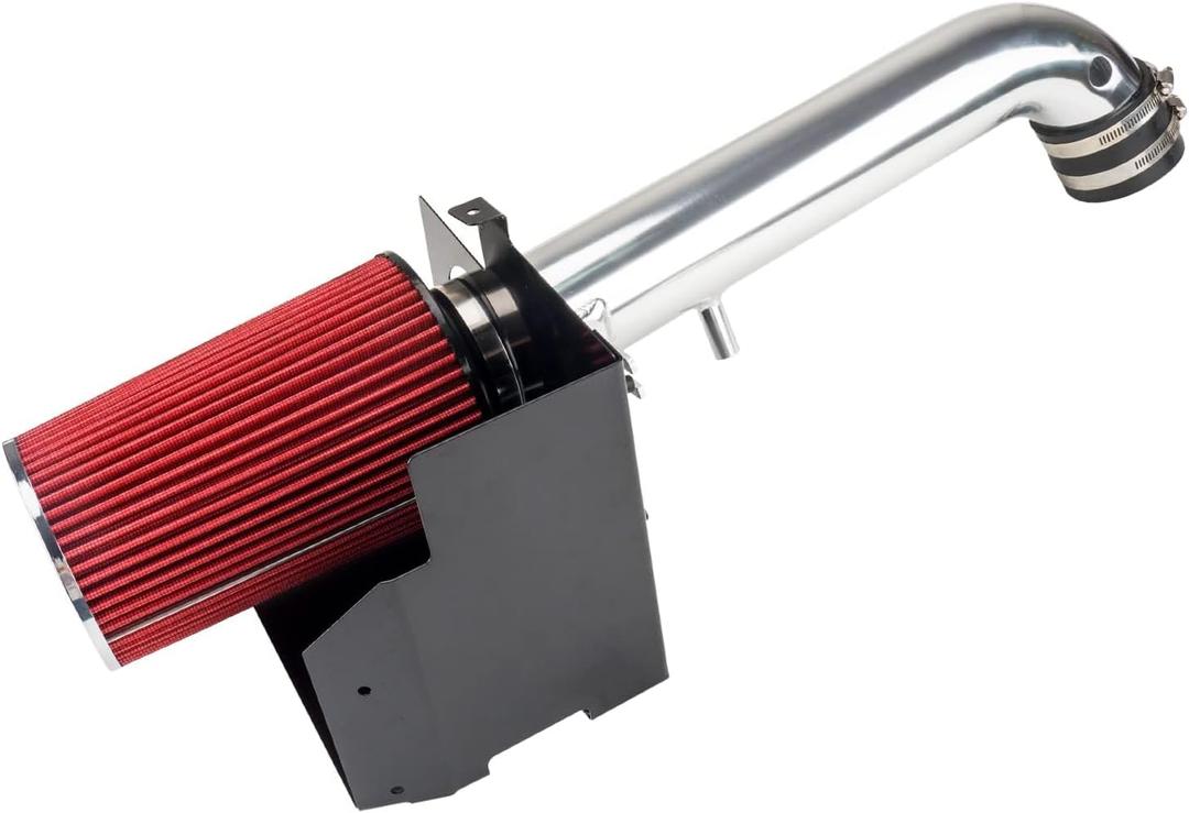 Cold Air Intake Kit with Filter Heat Shield for Wrangler2012-2017, WranglerJK2018-2018 (Red)