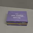 50 Pcs 1ml Syringes with Caps Oral Dispenser Individually Sterile Warpped for Medicine Dropper, Colostrum Collect Feeding Pets, Liquid