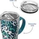 20oz Stainless Steel Handle Tumbler with Triple Insulation & Copper Lining  Keeps Coffee Hot for 6 Hours & Drinks Cold for 18  Spill-Resistant Press-On Lid with Sliding Sip Design (Multi Animal)