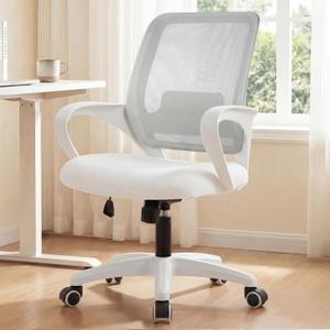 NEO CHAIR Home Office Desk Chair Ergonomic Mesh with Lumbar Support, Ivory