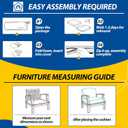 AAAAAcessories Outdoor Seat Cushions for Chairs, Fade-Resistant, Waterproof Patio Furniture Replacement Cushions, 21" x 19" x 3" + 21" x 19", Navy Blue