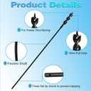 Flexible Installer Drill Bit for Pulling Wires Through Walls Ceilings and Sidewalks, 54-Inch Long, 3/8-Inch Auger with a Fish Eye Hole and Screw Point, 3/16" 3-Flat Anti-Slip Shank.