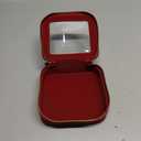 Popvibe Clear Makeup Bag Travel Cosmetic Case Transparent Toiletry Bag with Zipper, Portable Make Up Organizer Traveling Compact Car Bag for Essentials, Red, Mini