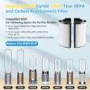 2 Pack Combi 360Glass HEPA+Activated Carbon Filter For Dyson TP09 TP07 TP06 TP04 TP10 TP7A HP04 HP06 HP07 HP09 HP10 HP4A HP7A PH01 PH02 PH03 PH04 PH3A DP04 Air Purifier, #965432-01