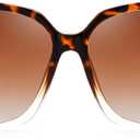 FEISEDY Polarized Women Square Sunglasses Sparkling Composite Shiny Frame B2289