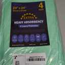 4 Pack 24 x 24 Extra Heavy Absorbency Washable Underpads, Waterproof Nursing Pads Incontinence Bed Pads, Reusable Washable Pee Pads for Dogs, Diaper Changing & Adults, Washable Puppy Pads