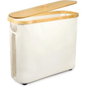 Picowe Toilet Paper Storage Toilet Paper Organizer Basket, Toilet Paper Bin with Lid, Toilet Paper Holder Basket for Bathroom, Beige