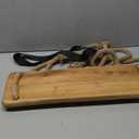 Wooden Tree Swing, 500lbs Load Capacity Heavy-Duty Wooden Swing Seat for Adults & Kids, Adjustable Hemp Rope Tree Straps 118 inch for Backyards Gardens Outdoor