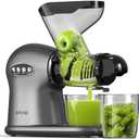 SiFENE Cold Press Juicer, Quiet, Easy to Clean, Non-BPA Slow Masticating Juicer Machine with Anti-Clog Function, 3" Wide Dual Chute for Whole Fruits and Vegetables, High Juice Yield