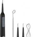 Plaque Remover for Teeth, Dental Care Device 3 Adjustable Modes Teeth Cleaning Kit with 2 Replaceable Clean Heads for Tartar & Calculus Remover (Grey)