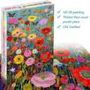 Bgraamiens 1000 Piece Jigsaw Puzzles for Adults  Maximalism Poppies and Butterflies  Bold Floral Arrangement with Vibrant Insects  Challenging Nature-Themed Gift