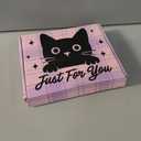 Cat Lover Gifts for Women, Cute Cat Beanie Hat and Funny Socks, Christmas Stocking Stuffers for Mom (Pink)