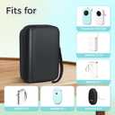 Nelko Genuine Case Compatible P21 Label Maker, Compatible with Most Mini Label Printers, Holder for Labeler Makers Printer & Labeling Tapes, Box with Mesh Pocket for Batteries Accessories (Case Only) (Black)