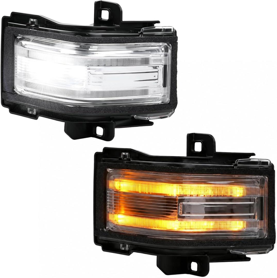 Driver Passenger Side Towing Mirror Turn Signal Light Compatible with Ford