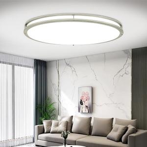 DLLT Flush Mount LED Ceiling Light: 32 Inch 5CCT (3000K-6000K) & Dimmable Ceiling Light Fixtures for Bedroom Hallway - 45W Modern Brushed Nickel Super Bright Kitchen Lighting Fixtures Ceiling