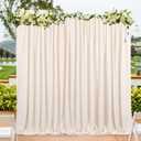 Champagne Backdrop Curtains Birthday Decorations - 4 Pcs 5ft x 8ft Champagne Polyester Photo Photography Party Backdrops, 5ft x 8ft 4 Panels