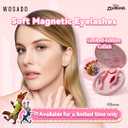 WOSADOZootopia1 Soft Magnetic Eyelashes Kit with Applicator, Disney [Gazelle] 21.5mm Reusable Glue-free Magnetic Lashes, Cruelty-free False Lashes, Waterproof, Lightweight, Suit for Heavy Makeup