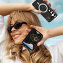 Toycamp for Samsung Galaxy A15 5G Case - Compatible with Magsafe Credit Card Holder Wallet Magnetic Cute Women Teen Girls Kawaii Girly Unique Sun Moon Design Phone Cover for Galaxy A15 5G