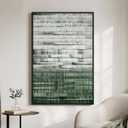 Framed Dark Sage Green Modern Abstract Wall Art, 1 Piece 24x36 In