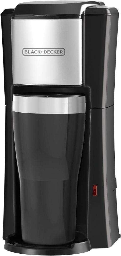 Single Serve Coffeemaker, Black (5.47"D x 6.14"W x 9.41"H)