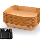 Ninja Foodi Air Fryer Liners, Ninja Air Fryer Liners Disposable, Ninja DZ071 Foodi Ninja Dual Air Fryer Parchment Paper Liners, Rectangular Airfryer Paper Liners, Rectangle 2 Basket Liners