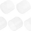 uxcell 5pcs Rubber End Caps Protective Caps 55mm(2.2 Inch) ID Vinyl PVC Round Tube Bolt Cap Cover Screw Thread Protectors Clear