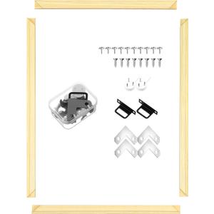DoubleFill 1 Pack 16x24 Inch DIY Canvas Stretcher Bars Canvas Frame Wood Frames Kit Easy to Assemble for Prints, Posters, Oil Painting, Painting, Embroidery Stitch and Needlepoint Arts