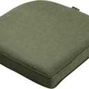 Classic Accessories Montlake Water-Resistant 18 x 18 x 2 Inch Contoured Patio Dining Seat Cushion, Heather Fern Green