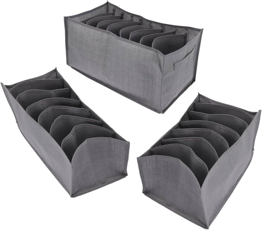 TIDTALEO 3pcs Multi Drawer Organizer for Jeans and Clothes Versatile Storage for Closet Bedroom Compartments for Tidy Organization