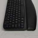 SABLUTE Wireless Keyboard - Ergonomic Wave Keys, Cushioned Wrist Rest, Comfortable Natural Typing, 2.4GHz Cordless Full Size Keyboards for Multi-OS, Windows/Mac PC, Laptop (Black)