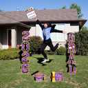 Graduation Decorations 2026 Purple, 11 Pcs Graduation Yard Signs Class of 2026, 15" Large Shimmering Grad Signs for Lawn Garden Pathway, High School College Senior Grad Party Decor Outdoor