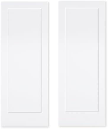 BARNSMITH 30x80 in 1-Panel White Primed Molded Door Slab, Shaker Style Paintable Hollow Core Interior Door Panel, Lightweight, for Swing Door, Closet Door, Pocket Door