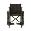 Medline Guardian K1 Basic Wheelchair with Full-Length Permanent arms and Swing-Away Leg Rests, 18"
