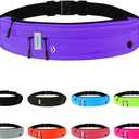 WATERFLY Running Belt Fanny Pack: Runner Marathon Jogging Waist Pack Sport Workout Exercise Fitness Phone Holder Belt for Men Women Jogger Slim Waistband