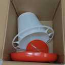 Hanging 1.5kg Chicken Feeder and 1.5L Chicken Waterer Set Kit,No Waste Plastic Automatic Chicken Feeder Waterer for Small Poultry Chicks,Quails and Birds, Outdoor Farm Equipment