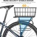 CXWXC Rear Bike Rack with Basket - Bike Cargo Rack for Disc Brake/Non-Disc Brake Mount - Bicycle Pannier Rack, Touring Carrier Rack fit 26-29 and 700c
