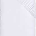 Utopia Bedding Fitted Sheet King, White - Deep Pocket 14 inch Easy Care - Soft Brushed Microfibre Fabric - Shrinkage and Fade Resistant - Bottom Sheet 