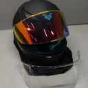 VCOROS Motorcycle Full Face Helmet for Unisex-Adults DOT Approved WS-609 Motorbike Street Bike Racing Helmets (XX-Large, Matte Black-R)