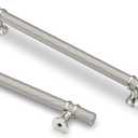 Asidrama 6 Pack 10 Inch(254mm) Knurled Brushed Satin Nickel Kitchen Cabinet Handles, Cabinet Pulls Kitchen Cabinet Hardware Cupboard Handles Drawer Pulls (10" Hole Center)