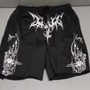 SHENHE Men's Graphic Drawstring Waist Casual Shorts M